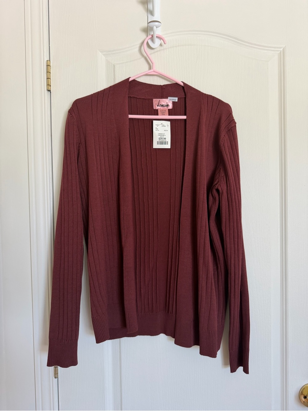 Lands' End Women's Ribbed Open Front Cardigan - - Picture 1 of 2